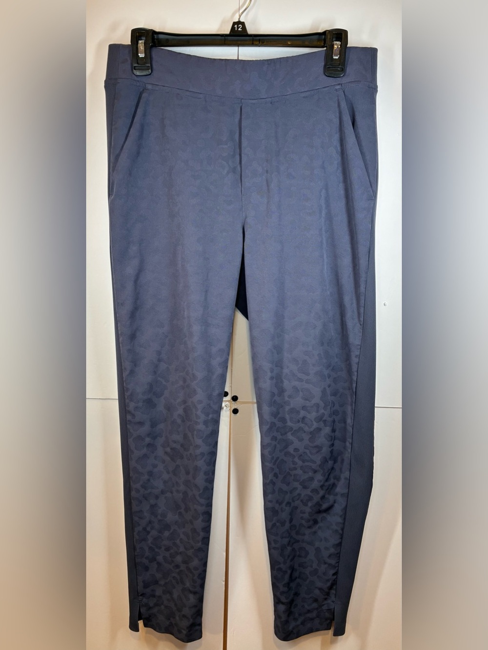 Athleta Brooklyn Textured Ankle Pants Size 10 Slate Blue Pull On